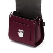 Handmade Leather Sugarcube Handbag - Marsala Red