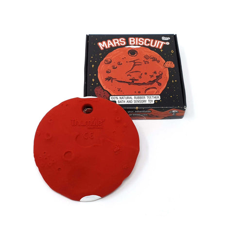 Mars Biscuit® ‘The Red Planet’ - Natural Rubber Space Teether Toy