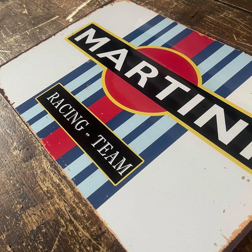 Martini Racing Team Metal Advertising Wall Sign
