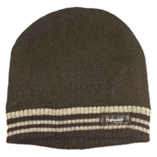 Sock Stack 3M Thinsulate Insulated Fleece Lined Knitted Beanie Hat With Striped Design