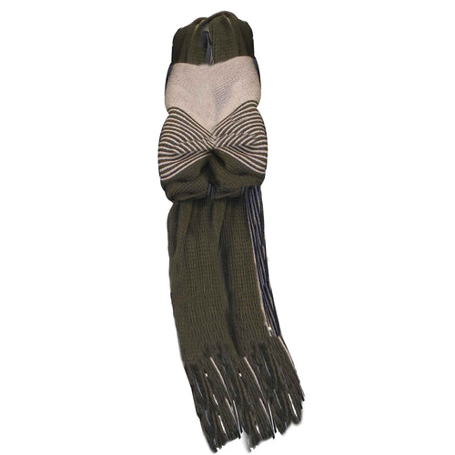 Sock Stack Mens Thermal Woven Stripe Acrylic Scarf Multi-Coloured Lightweight Insulation