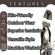 Sock Stack Mens Thermal Woven Stripe Acrylic Scarf Multi-Coloured Lightweight Insulation
