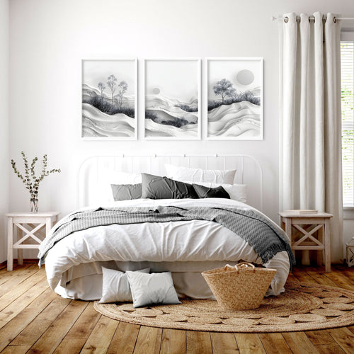 Mens Bedroom Art | Set of 3 Wall Art Prints