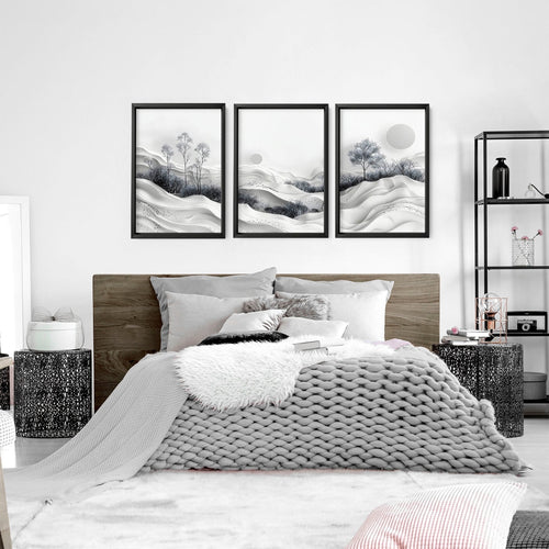 Mens Bedroom Art | Set of 3 Wall Art Prints