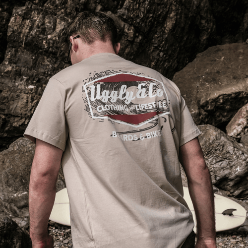 Beige Surf Diamond Tee