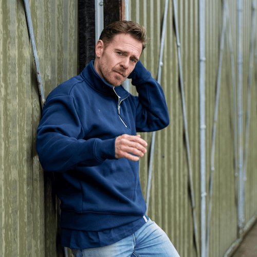 Navy Union Jack Quater-Zip