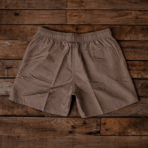 Beige Diamond Swim Shorts