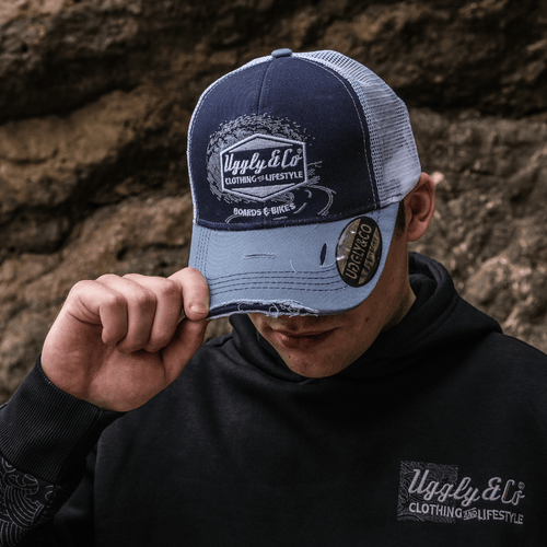 Blue Surf Diamond Trucker Hat