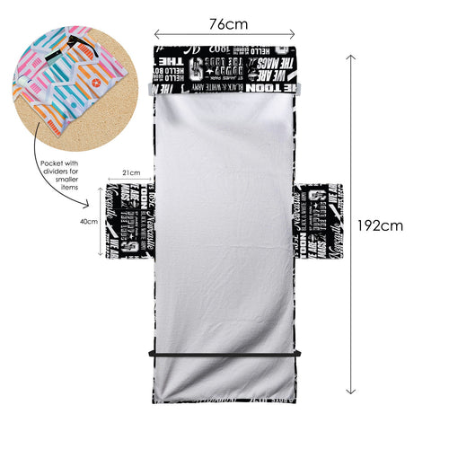 Newcastle - Word Montage - Sunbed Towel