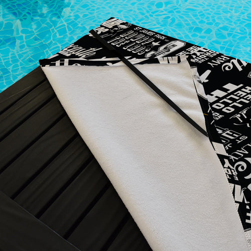 Newcastle - Word Montage - Sunbed Towel