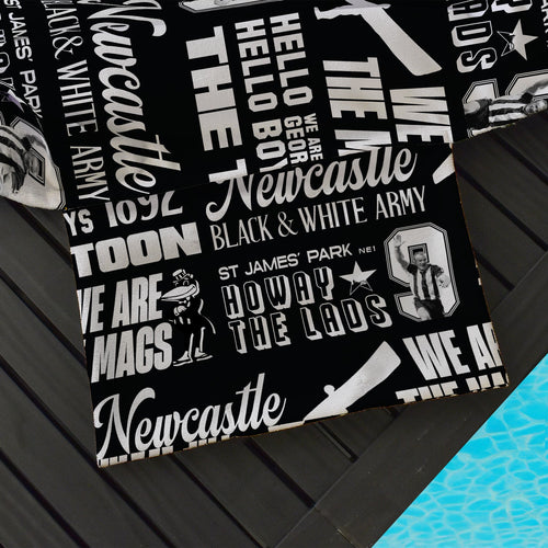 Newcastle - Word Montage - Sunbed Towel