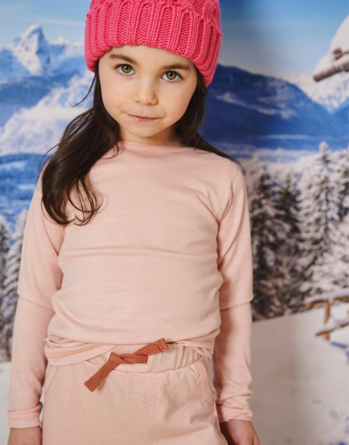 Merino Long Sleeve, Pink Peach Blossom