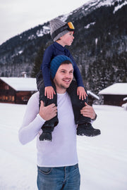 Merino Polo Neck, French Navy