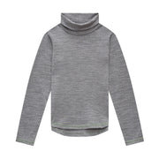 Merino Polo Neck, Grey Marle