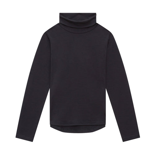 Merino Polo Neck, Midnight Blue