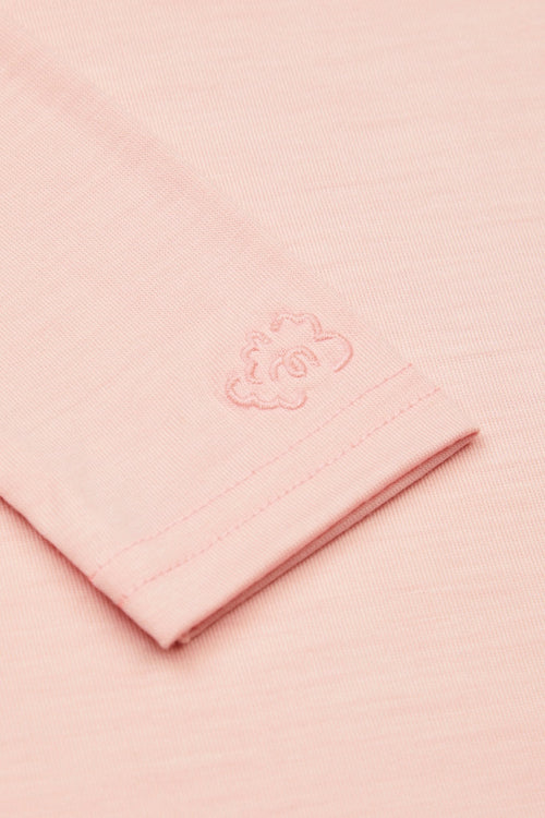 Merino Polo Neck, Pink Peach Blossom