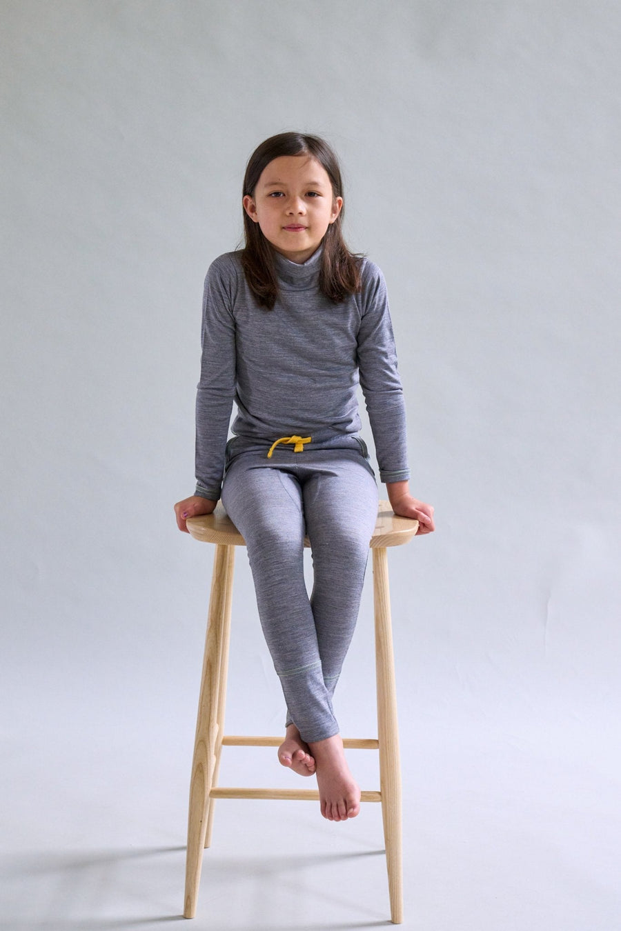 Merino Polo Neck, Pink Peach Blossom