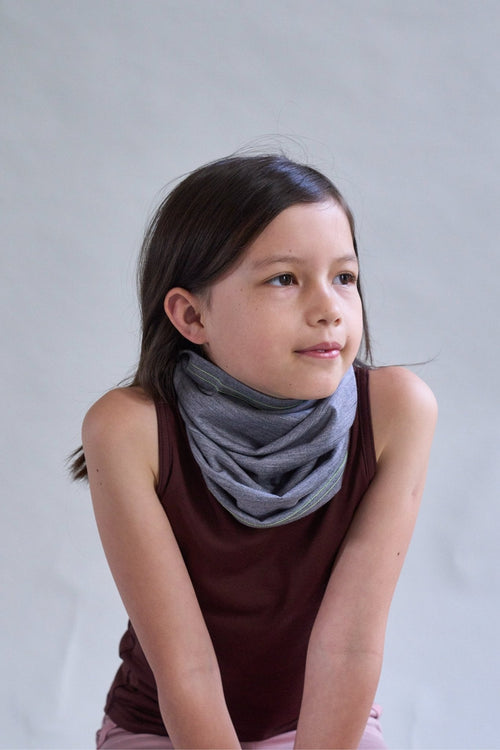 Merino Snood, Grey Marle