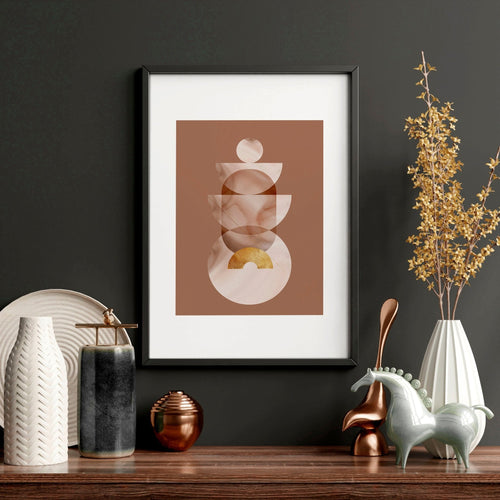 Mid Century Modern Art Work – Set of 3 Framed Prints