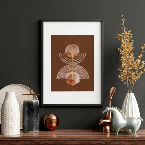 Mid Century Modern Art Work – Set of 3 Framed Prints