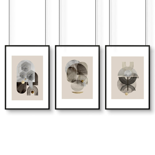 Pictures for Living Room – Neutral Set of 3 Wall Art