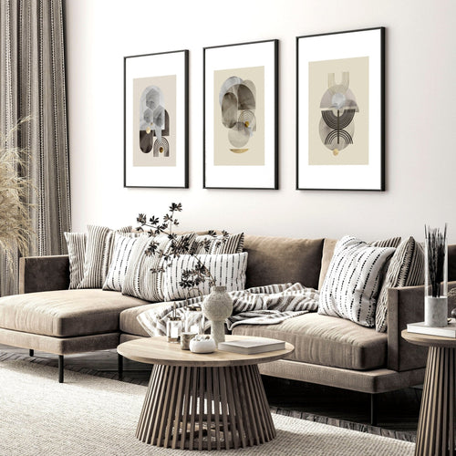 Pictures for Living Room – Neutral Set of 3 Wall Art