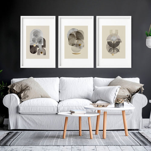 Pictures for Living Room – Neutral Set of 3 Wall Art