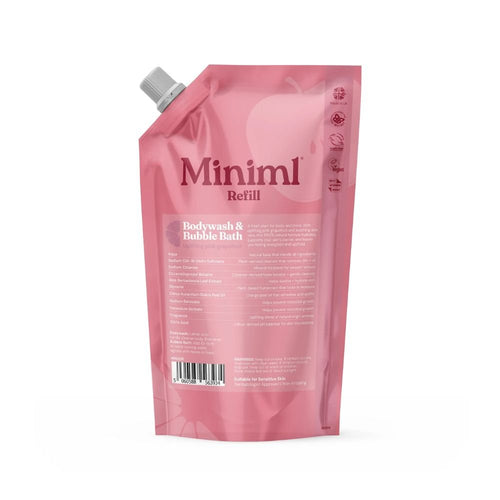 Miniml Pink Grapefruit + Aloe Vera Bodywash & Bubble Bath 1L Refill