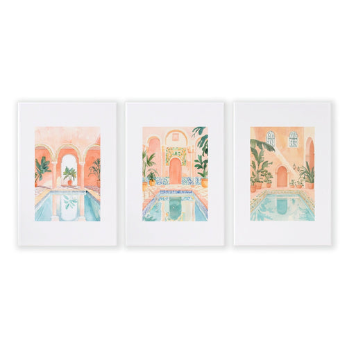 Modern Artwork Paintings | Set of 3 Beach Decor Wall art Prints