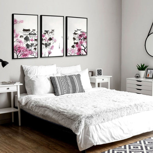 Modern Japanese Art | Set of 3 wall art prints