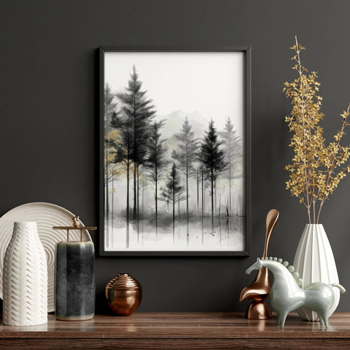 Modern Living Room Wall Art | Set of 3 Asian Inspired Wall art Prints
