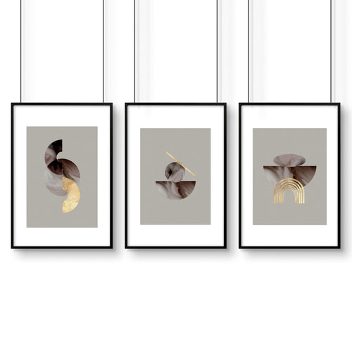 Modern Wall Art for Living Room – Set of 3 Prints