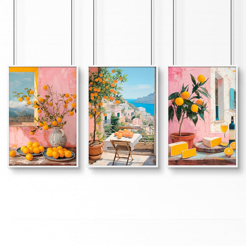 Modern office wall decor | Set of 3 Italian Lifestyle Wall art Prints