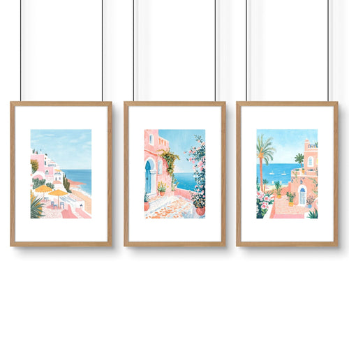 Modern Wall Decor Art | Set of 3 Beach Decor Wall art Prints