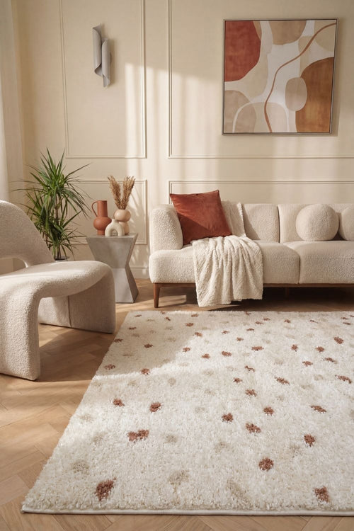 Moodi Shaggy Cream/Terra Biscotti Rug