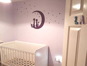 Cats Moon and Stars Nursery Wall Sticker