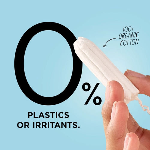Mooncup Organic Cotton Non-Applicator Tampons Heavy Super+ – 14 Pack Plastic-Free