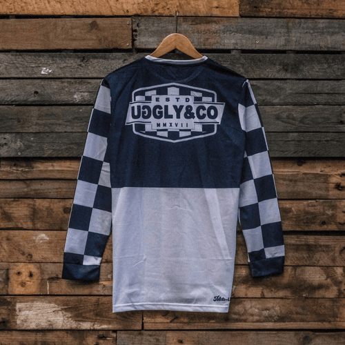 Chequered Vintage Motocross Jersey
