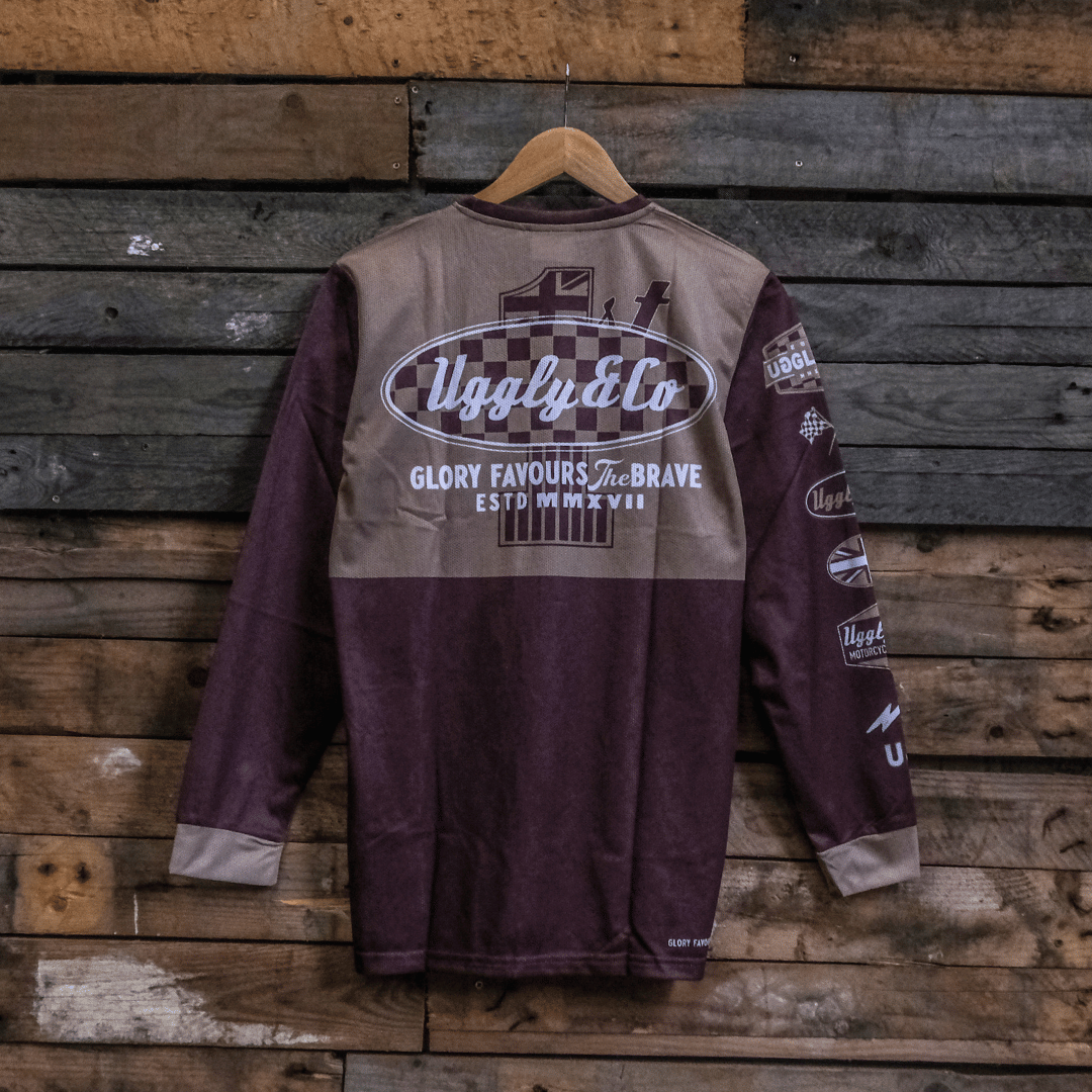 No.1 Brown Vintage Motocross Jersey