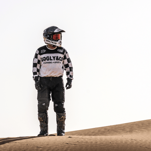 Chequered Vintage Motocross Jersey