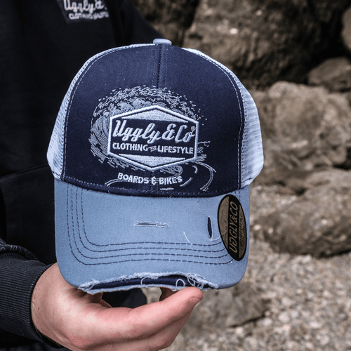 Blue Surf Diamond Trucker Hat