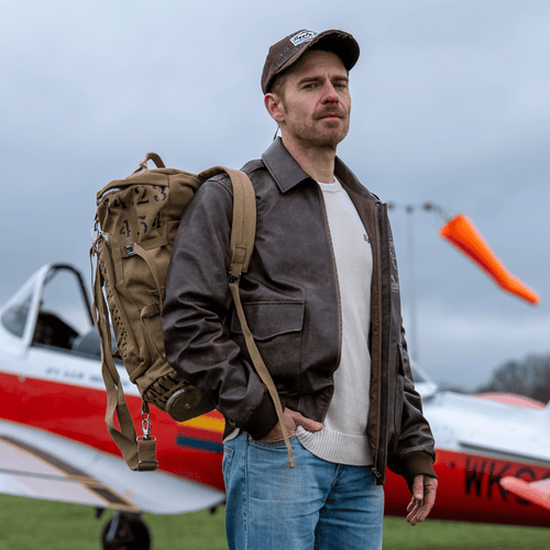 Beige 'Aviation' Duffle Bag