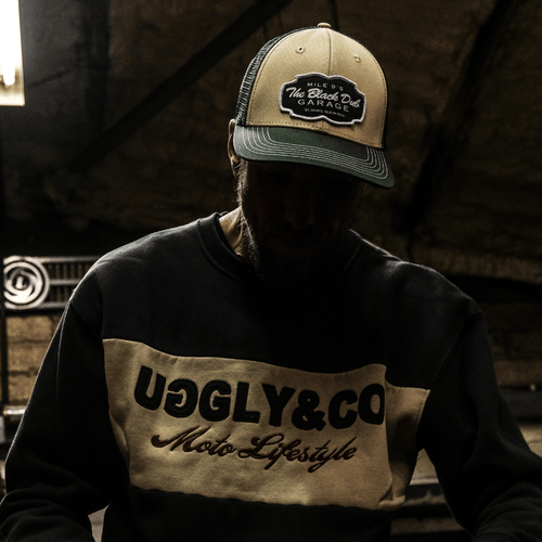 Green & Beige Black Dub Garage Trucker Hat