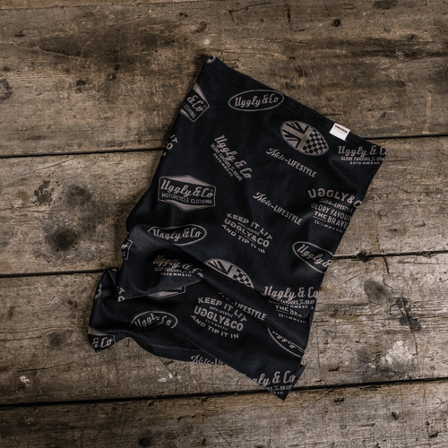 Black & Gold Motorcycle Bandana
