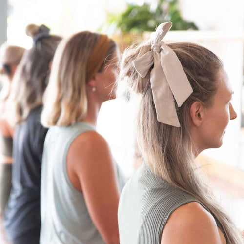 Multi-Use Satin Bow Scrunchie – Organic Cotton 3-in-1