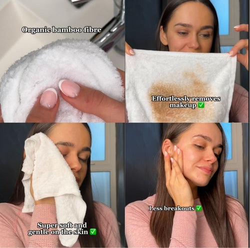 Colourful Organic Bamboo Face Cloths | Luxury Eco Face Cloths | 6 Pack