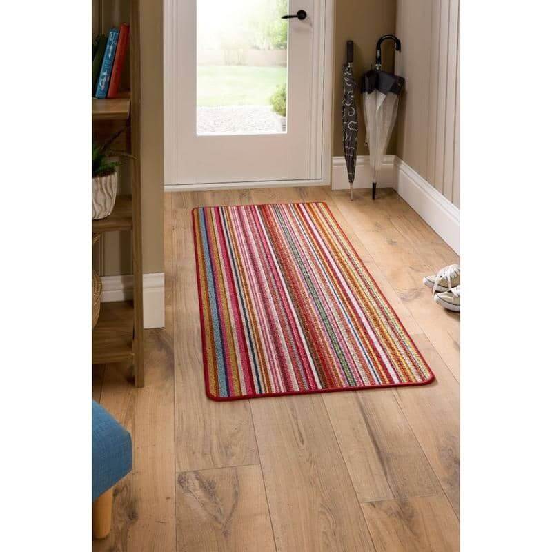 Candy Washable Runner Rug Stripe Design
