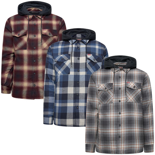 Wrangler Hooded Padded Overshirt Jacket