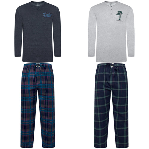 Lucky Brand Henley & Flannel Pant Pyjama Set