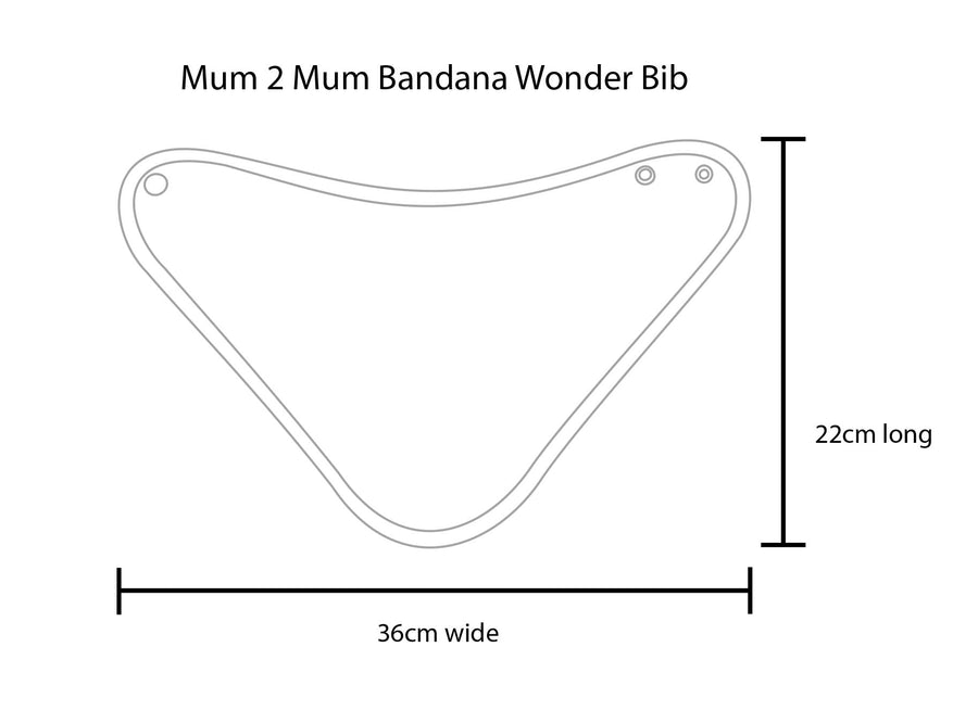 Mum 2 Mum Bandana Style Wonder Bib - White